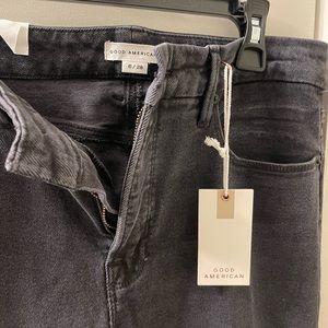 Good American Good Classic Slim Bootcut Jeans — Black, Size 6